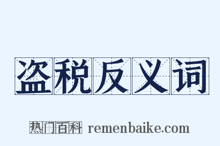 盗税反义词是什么意思的图片